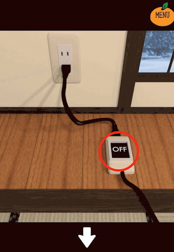 kotatsu_隠し部屋_電源コードのスイッチをONにする