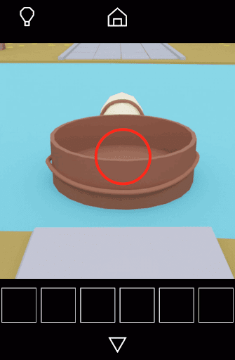 Dango_桶をタップして川を渡る