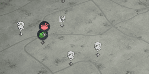 敵が資源収集中の場所は赤くなる