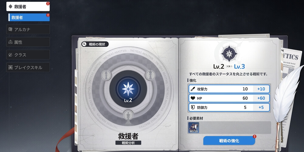 複数のキャラのステータスを強化できる