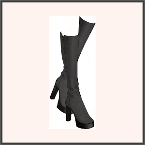 黒エナメルブーツ