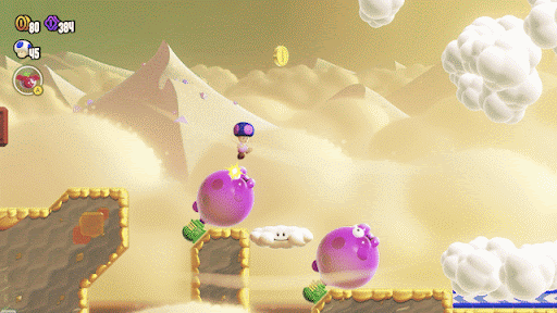 ふうせんを使い移動する