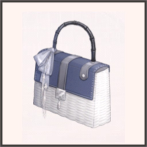 ラタンバッグ（青）