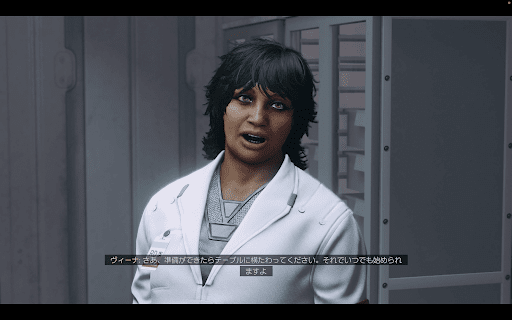 研究開発部でヴィーナと話す