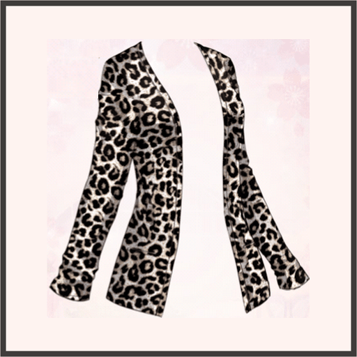 ヒョウ柄カーディガン（寒色）