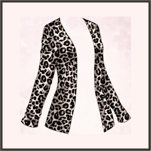 ヒョウ柄カーディガン（寒色）