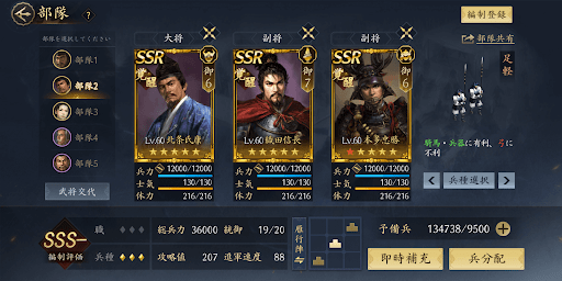 足軽編制を使う