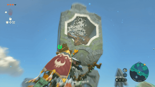 水属性を付与して回転する立方体の的を射る