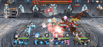 「挑戦の塔75階のバトル画面」