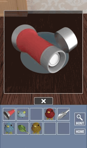 インコ脱出2_電池を懐中電灯に使用