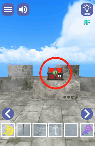 ドラゴンと魔法使いの住む塔_屋上_画面中央の箱を拡大する