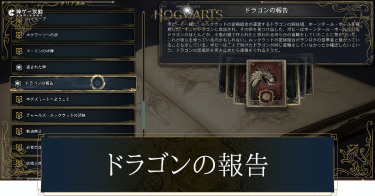 ドラゴンの報告