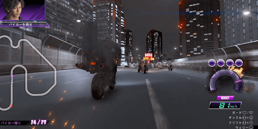 ロストジャッジメント_被ダメージ時のバイク破損率