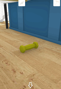 Schoolしょんぼりチャーリーと不思議な教室_鉄アレイ