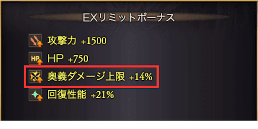 奥義ダメージ上限