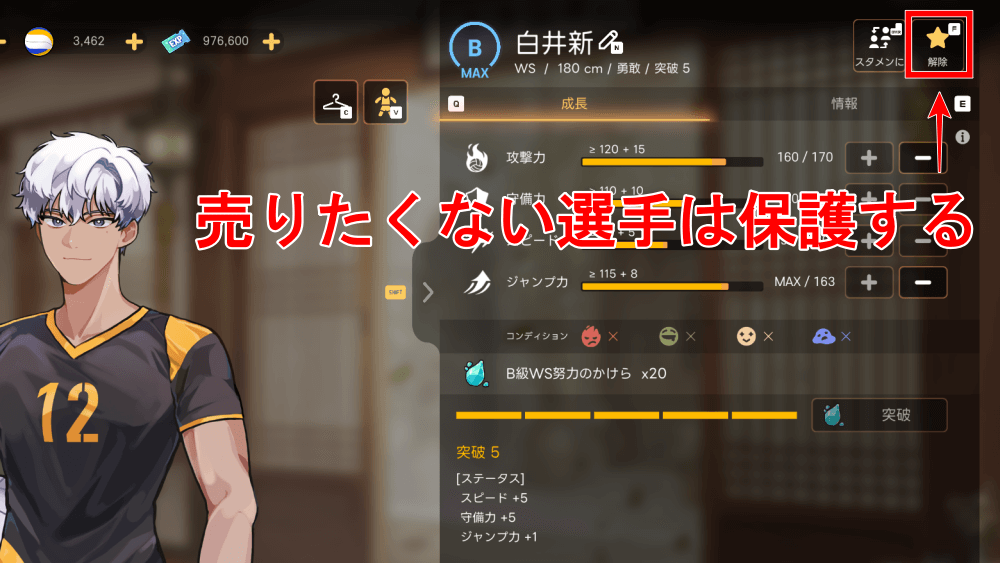 売りたくない選手は保護する