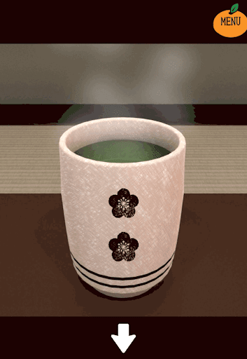 kotatsu_居間_湯のみ模様を確認