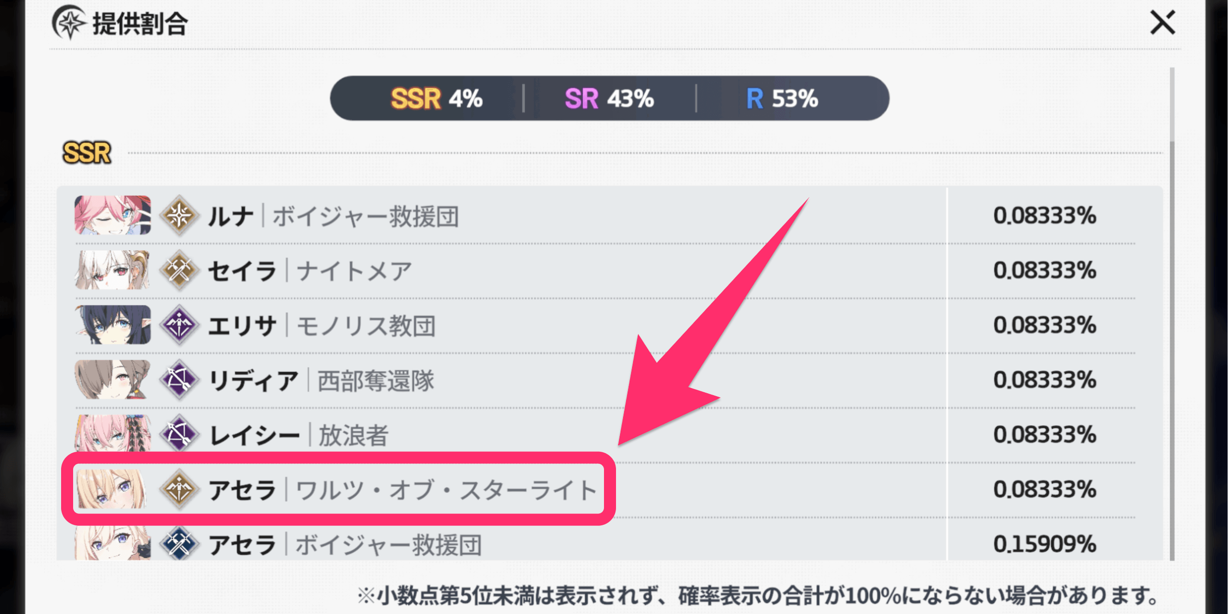 スターセイヴァー_標準観測でドレスアセラが入手可能