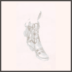 金縁の靴（白）