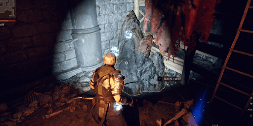 ダンジョンストーカーズ_鉱石系の素材は採掘で集められる