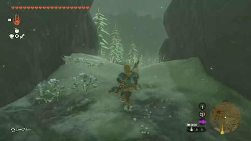 ラネール参道東口から雪原に入る