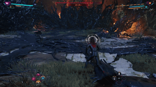 中距離からの攻撃は前方移動で回避