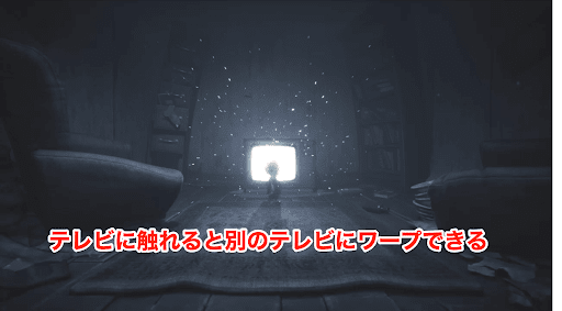 テレビに触れて別のテレビにワープする