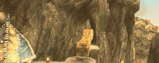 ゼルダSWS_見張り台の下にバクダン花を投げよう