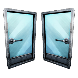 温室の両開きのドア