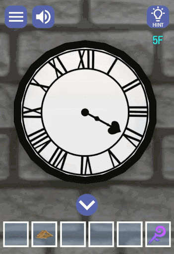 ドラゴンと魔法使いの住む塔_5階_スペードが4を指しているのを確認する