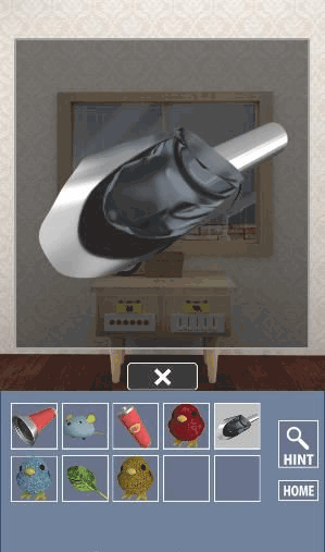 インコ脱出2_水を汲んだスコップ