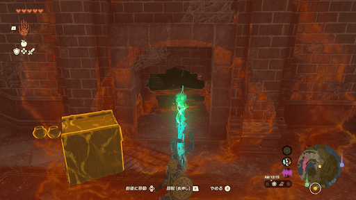 壁穴の奥で兵士の弓を拾える