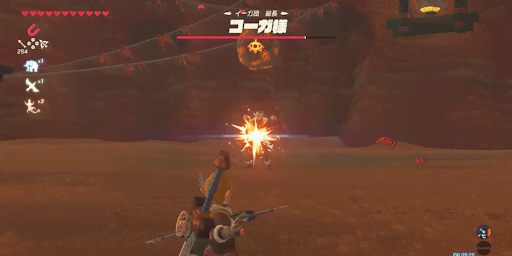 BotW_頭上の岩を狙う