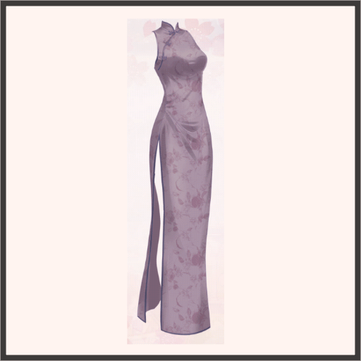 チャイナドレス袖なし（紫）