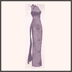 チャイナドレス袖なし（紫）