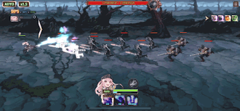 パンシローネイベントダンジョンのバトル中の画面画像