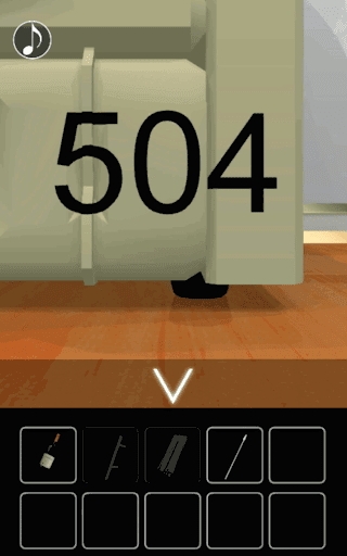 月の見える城からの脱出_赤ソファの上の箱の解読