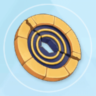 修復途中の古代文明のメダル