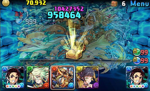 3択ウィンターチャレンジLv.1-ログイン炭治郎パーティ