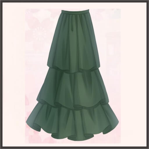 ハイウエストスカート（森）
