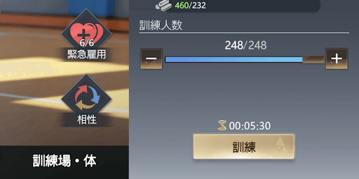 用心棒を訓練できる