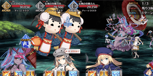 fgo-岩集め宝石を集めて三千里_バトル1