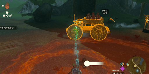 車の前方に操縦桿を付ける