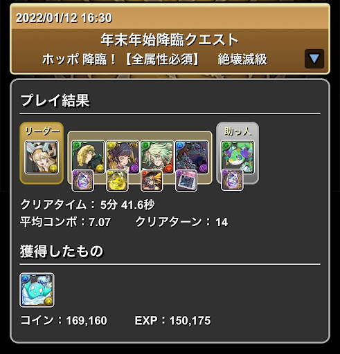 ホッポ降臨-攻略パーティ