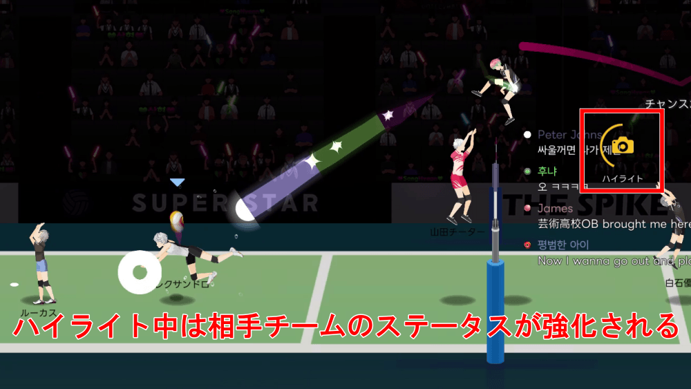 白石優翔のスキル中は守備を早める