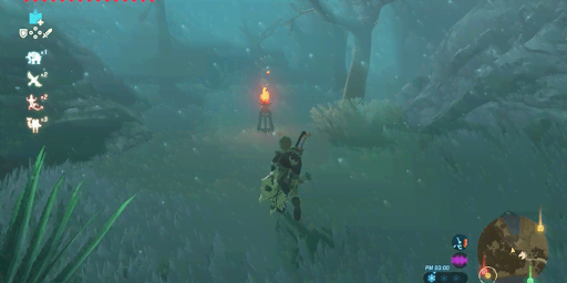 BotW_燭台の火の粉を辿る