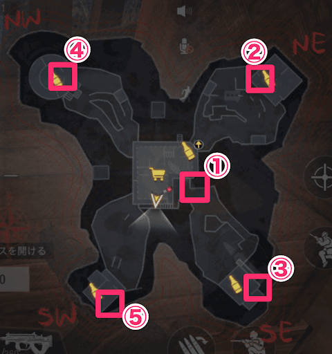 CoD　ゾンビモード　トラップ位置