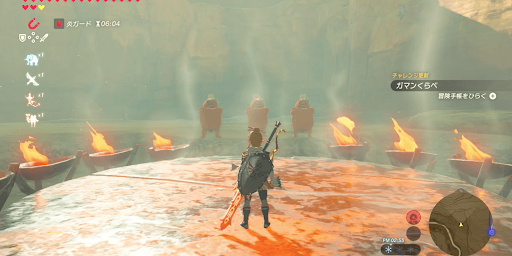 ゼルダBotW_ガマンくらべをして三兄弟に勝利する