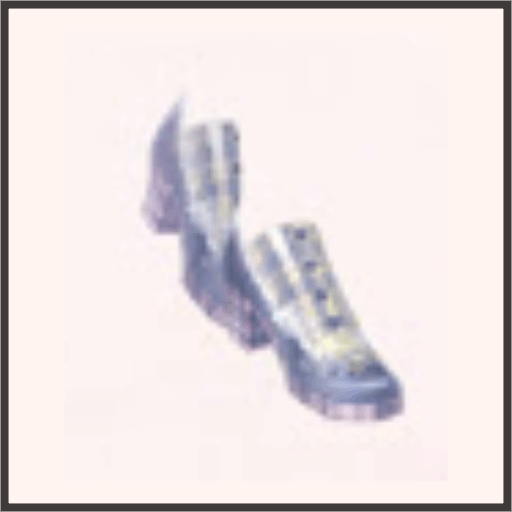 チェックソール（青桃）