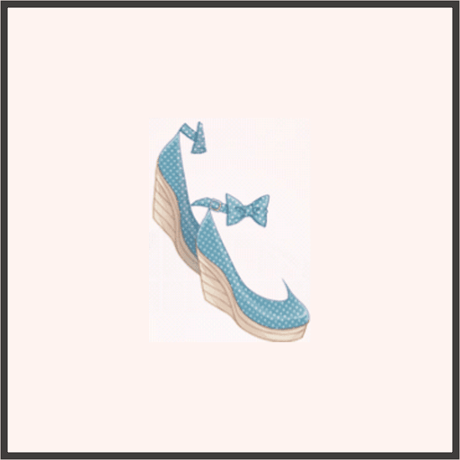 水玉サンダル（青）